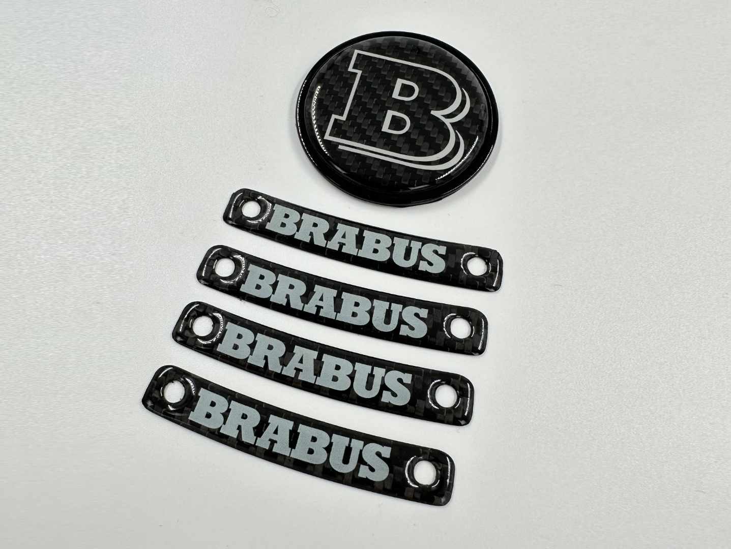 Brabus Grey Badge Logo Emblem Set for Mercedes-Benz W463A W464 G-Class